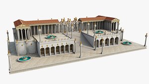 3D Ancient classic temple v3 model