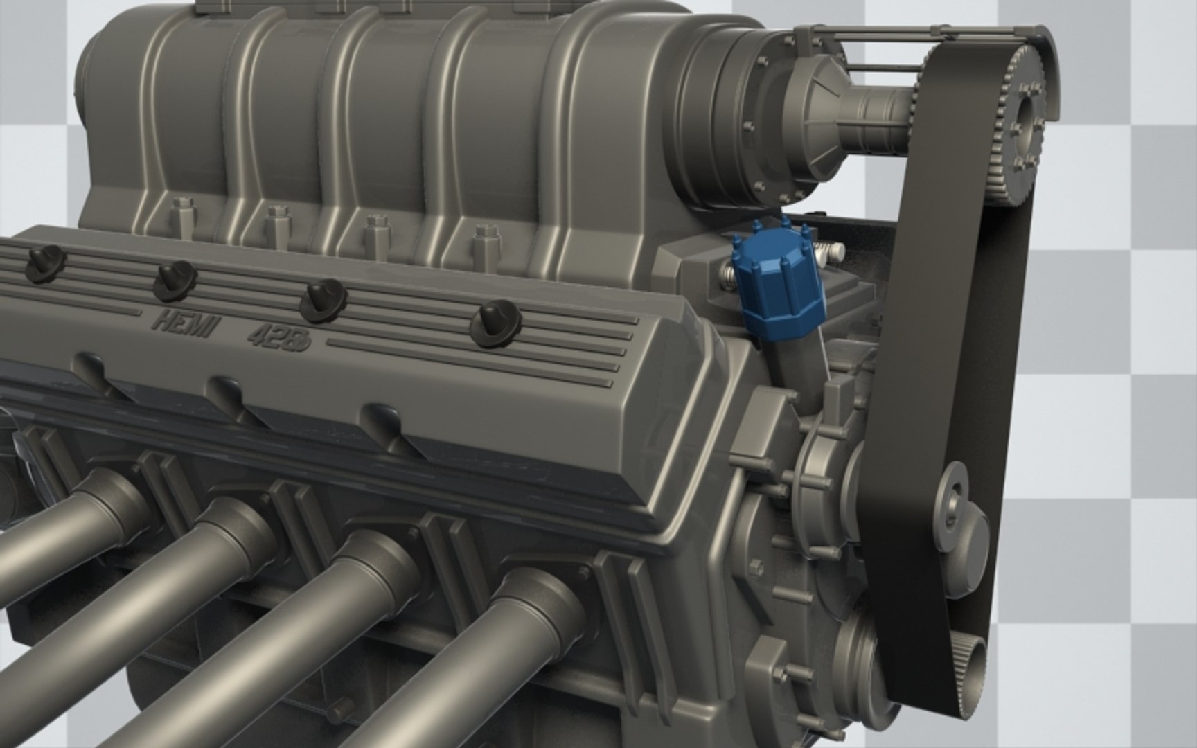 Car Engine 3d Model