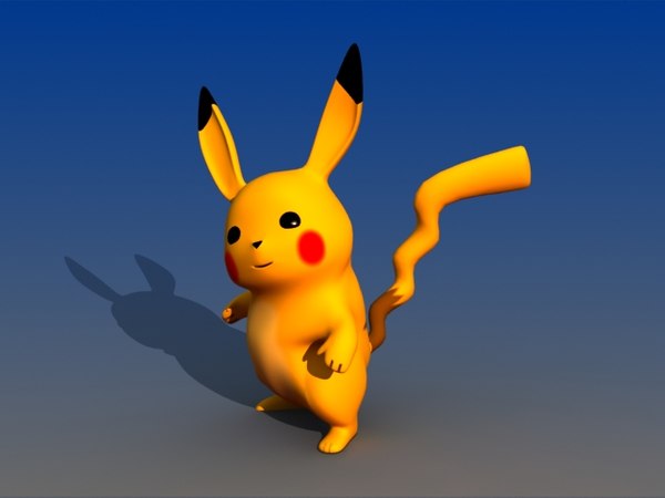 Personagem de desenho animado Pikachu Modelo 3D $39 - .3ds .blend