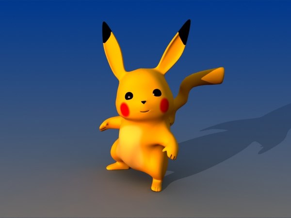 Personagem de desenho animado Pikachu Modelo 3D $39 - .3ds .blend