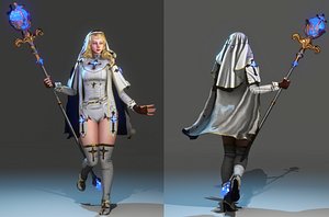 White Priest - GameReady 3D model
