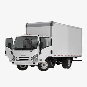 Box Truck Isuzu NPR 2018 Rigged