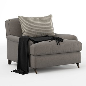 classic roll arm chair 3D