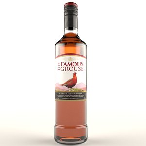 3D Famous Grouse Scotch Whisky Alcohol Bottle