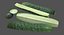 3D model realistic sliced cucumber