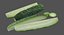 3D model realistic sliced cucumber