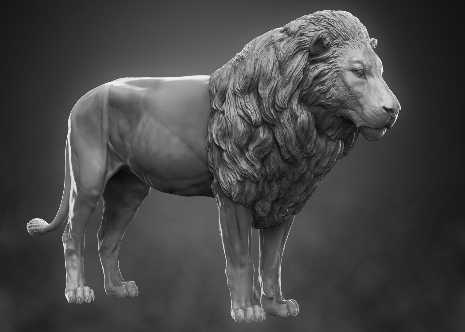 lion sculpting zbrush