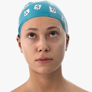 3D model head human eyes
