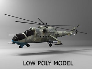 mi-24 hind helicopter obj