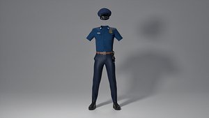 3D Police Outfit  Daz3D  Clo3D  Blender  Obj  Fbx model