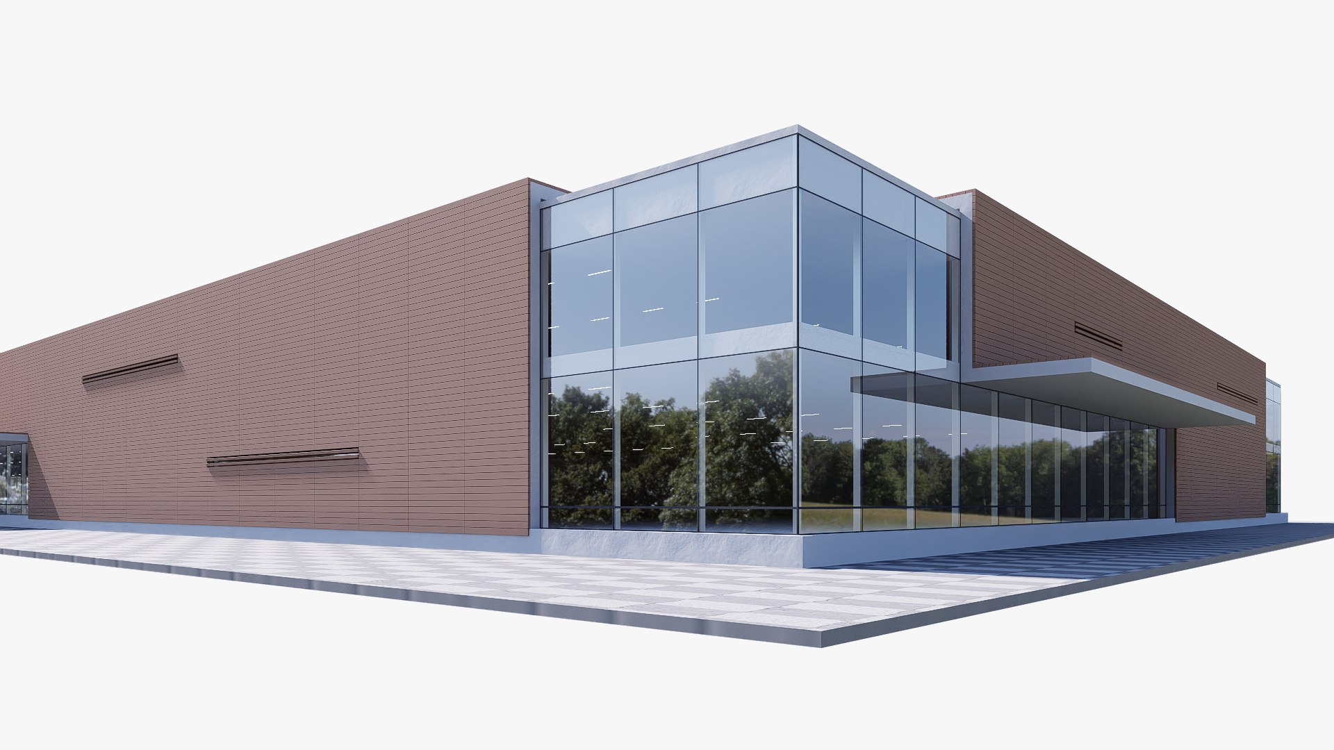 3D Exhibition Building Model - TurboSquid 2348965