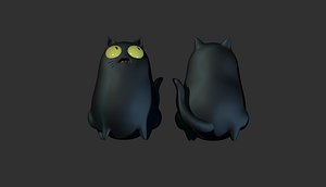 3D The cute chubby cat print