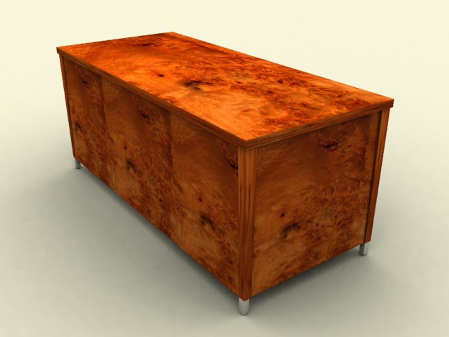 3d wooden desk model