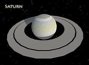 Low Poly Saturn