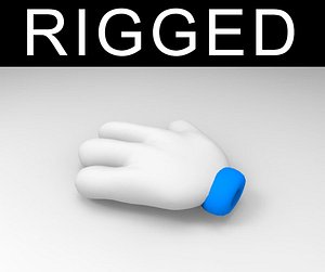 cartoon hand rigged