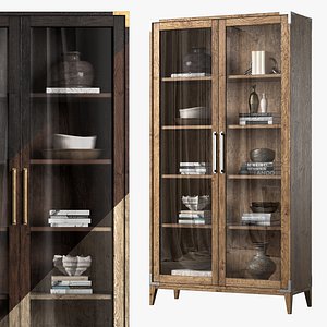 Double door glass deals cabinet