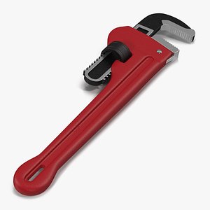 pipe wrench 10 inch 3d model