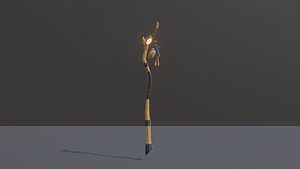 3D voodoo staff