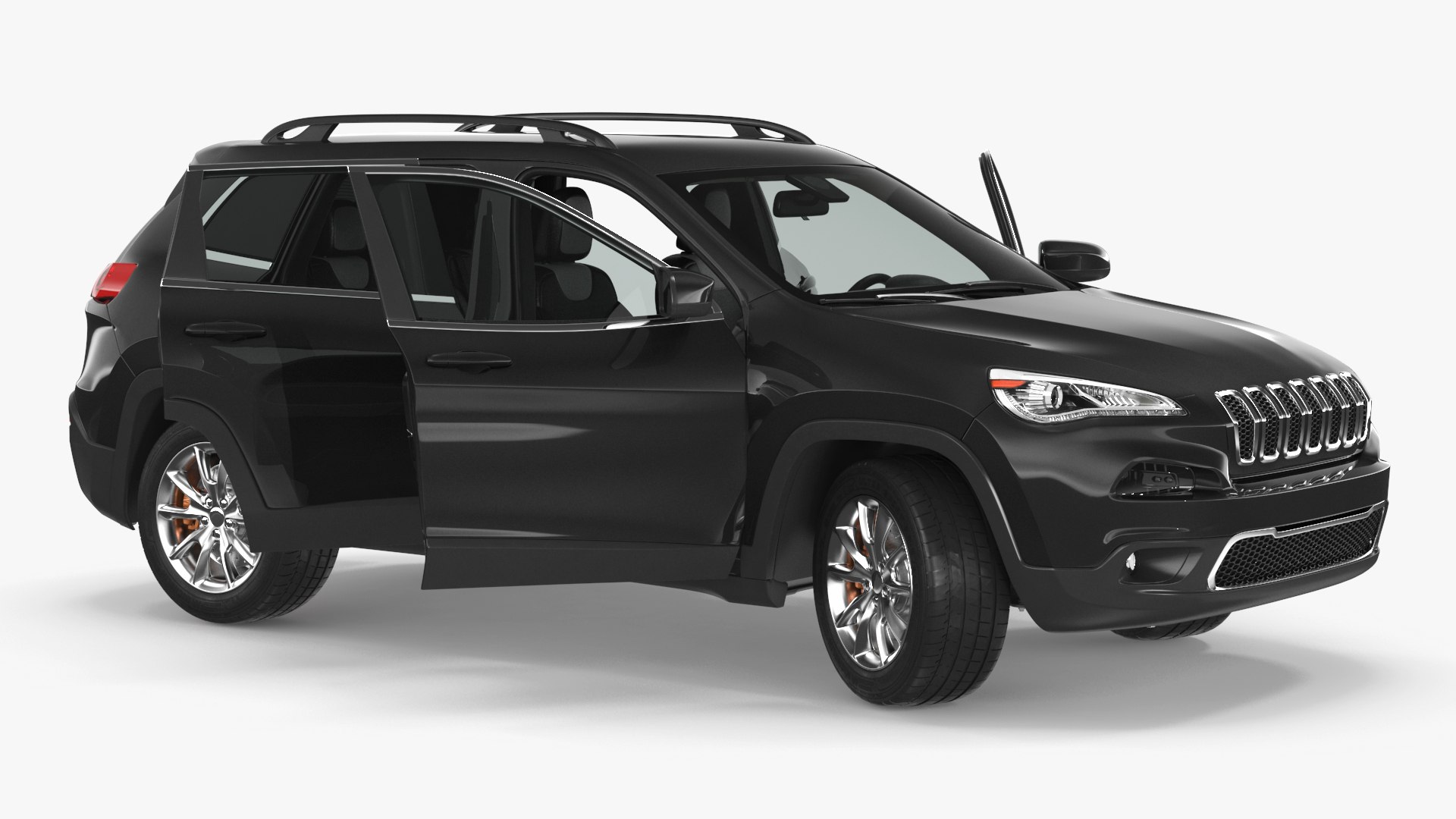 Modern SUV Rigged 3D model preview