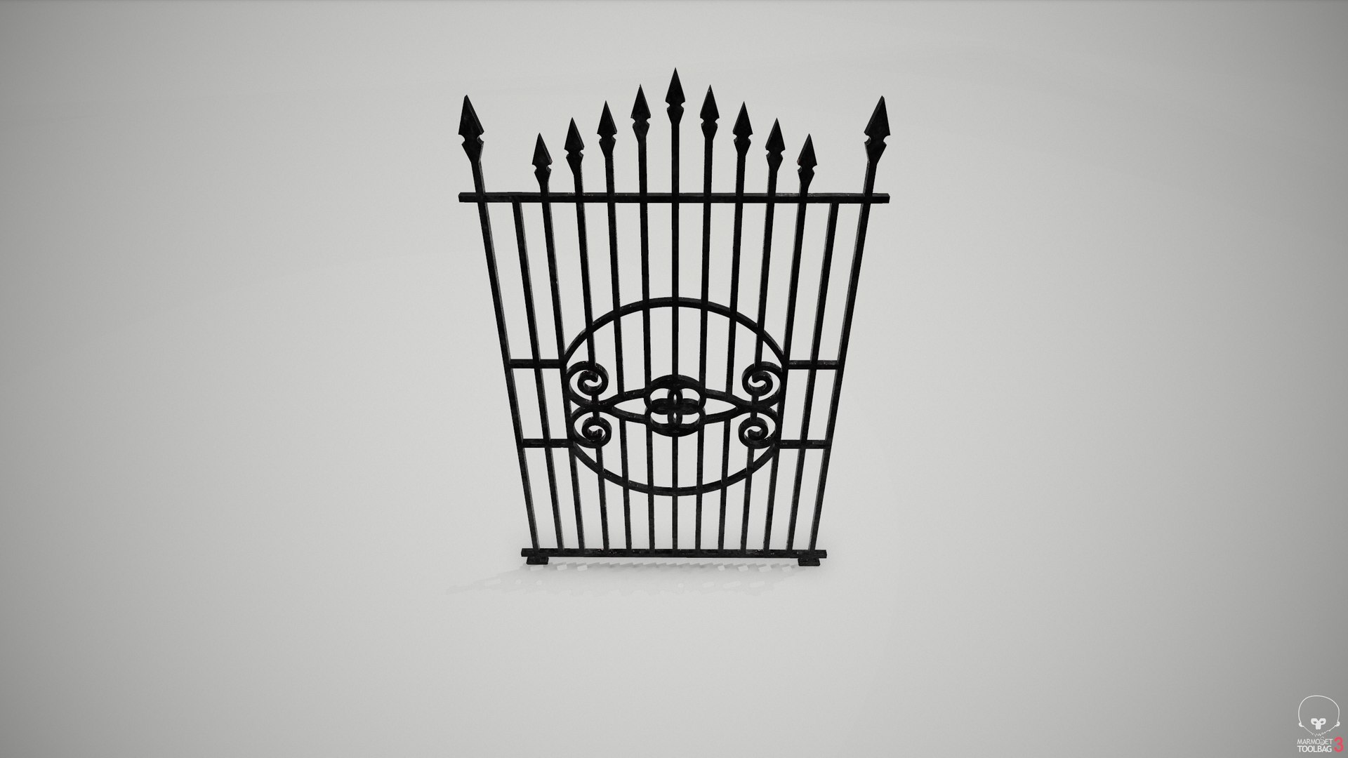 Ornate Wrought Iron Fence Design 7 3D model TurboSquid 2114305