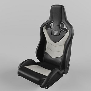 3D RECARO Sportster GT Grey Seat model