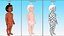 기저귀를 찬 유아 소녀 서 있음