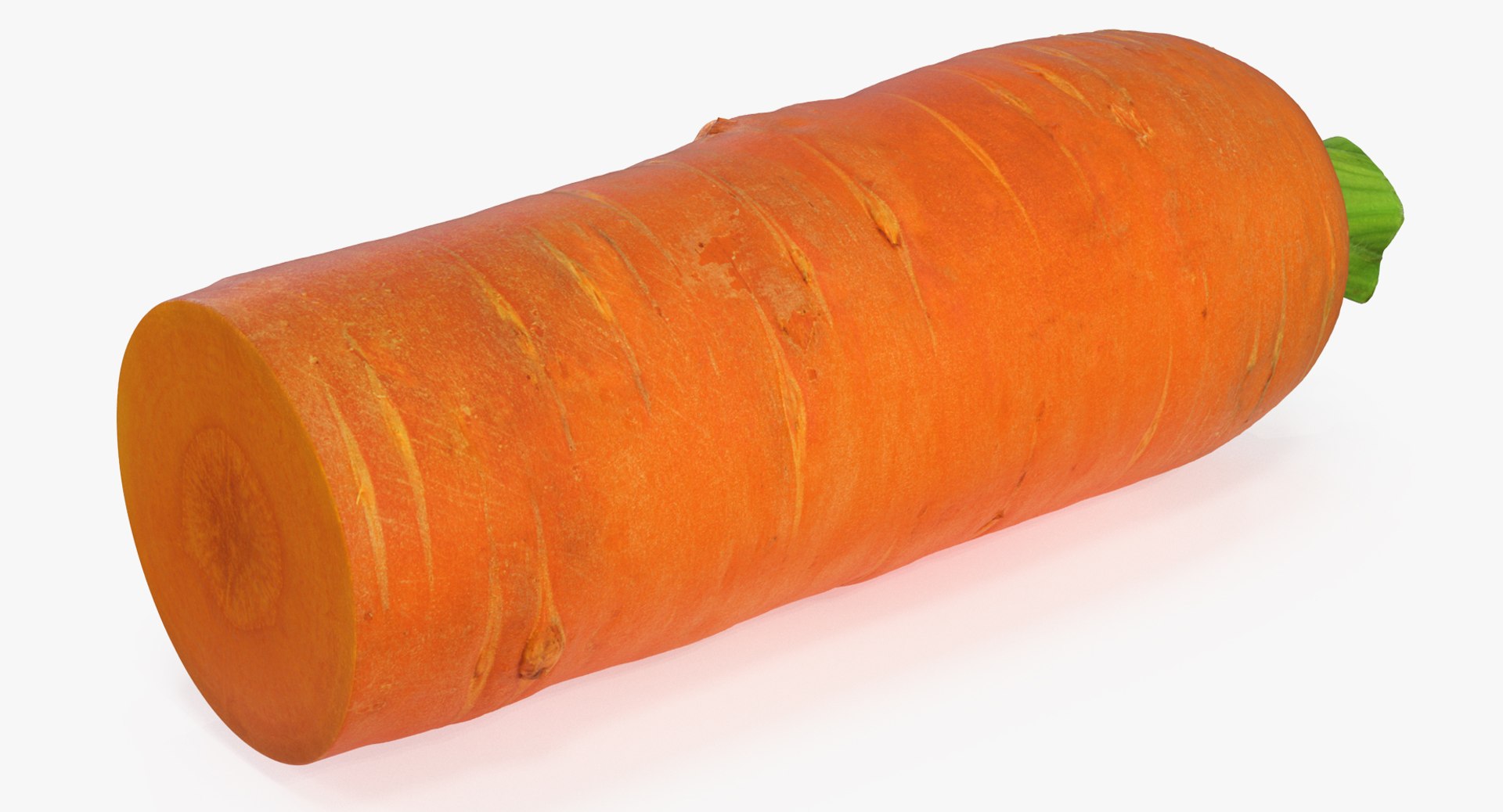 Half Carrot 3D Model 3D model preview