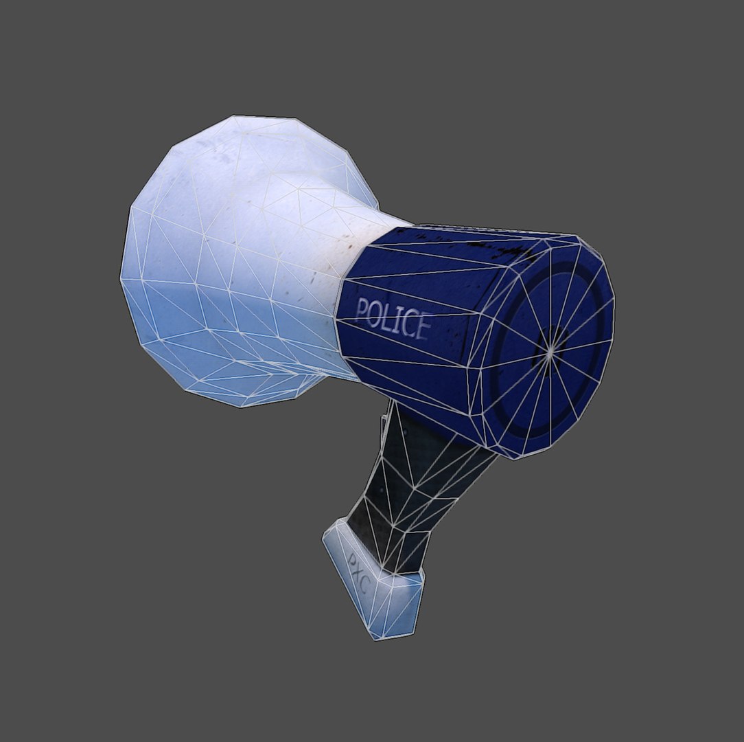 3d megaphone model