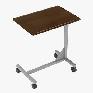 overbed hospital tray table wood model