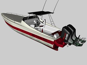 boat speedboat 3d model