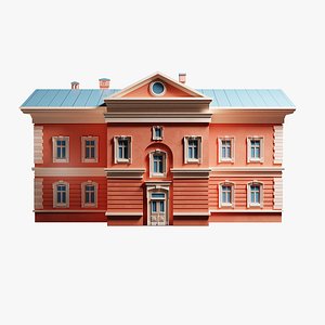 3D Classicism Mansion Residential Building model