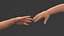 Caucasian Baby Hands Rigged