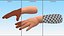 Caucasian Baby Hands Rigged