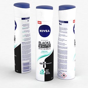 Nivea Anti-Perspirant Women Black and White Invisible Fresh 150ml 2022 3D model