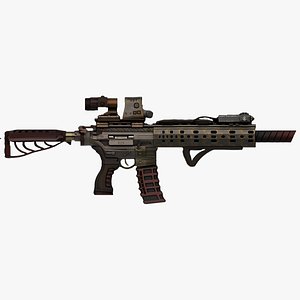 3D Futuristic Tactical Assault Gun 3D Model with PBR Textures model