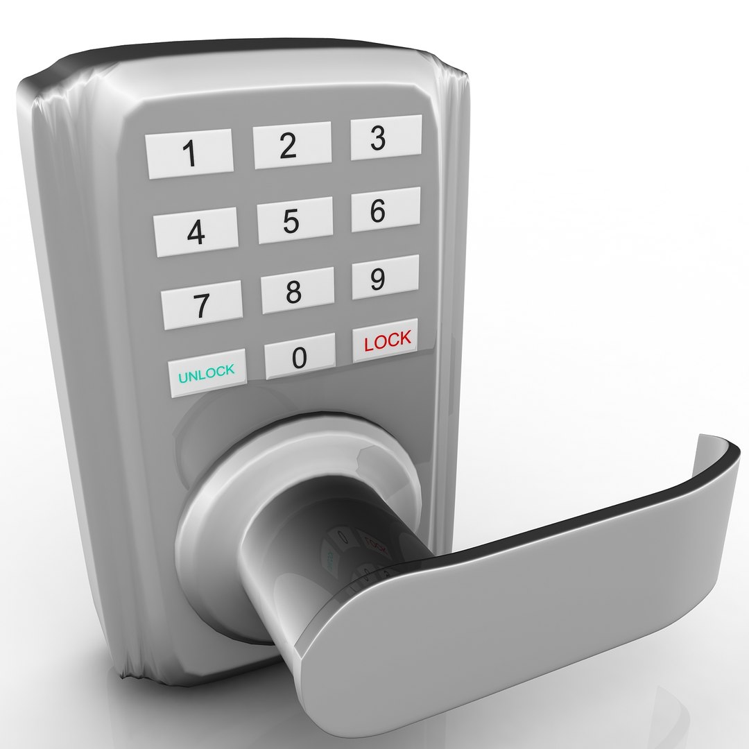 keypad door lock 3d max