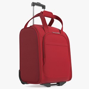 3D model Red Softshell Suitcase