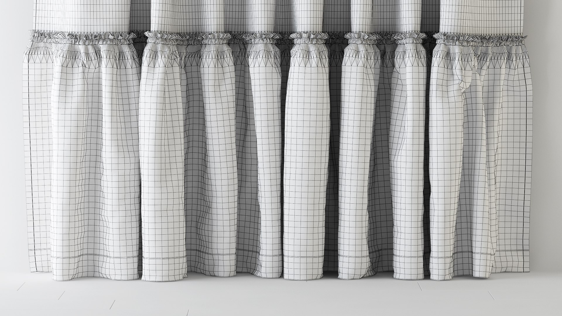 3D Cotton Curtain Window Model - TurboSquid 1713808