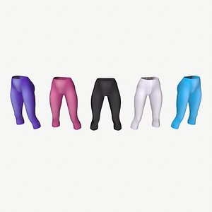Girls pants for yoga - 5 colors 3D model