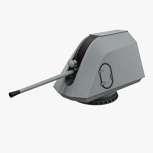 Bofors SAK 57 Naval Gun 3D model