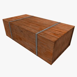 Metal Strapped Wooden Crate
