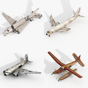 3D damage airplanes model