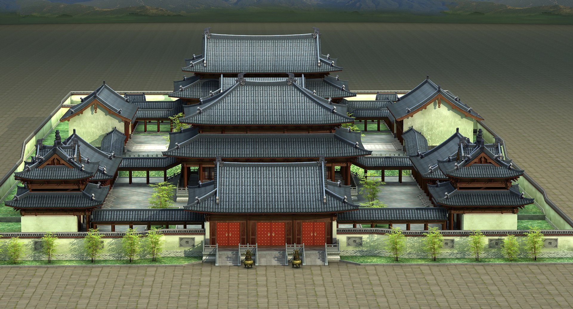 Ancient Chinese Building Model - TurboSquid 1447732