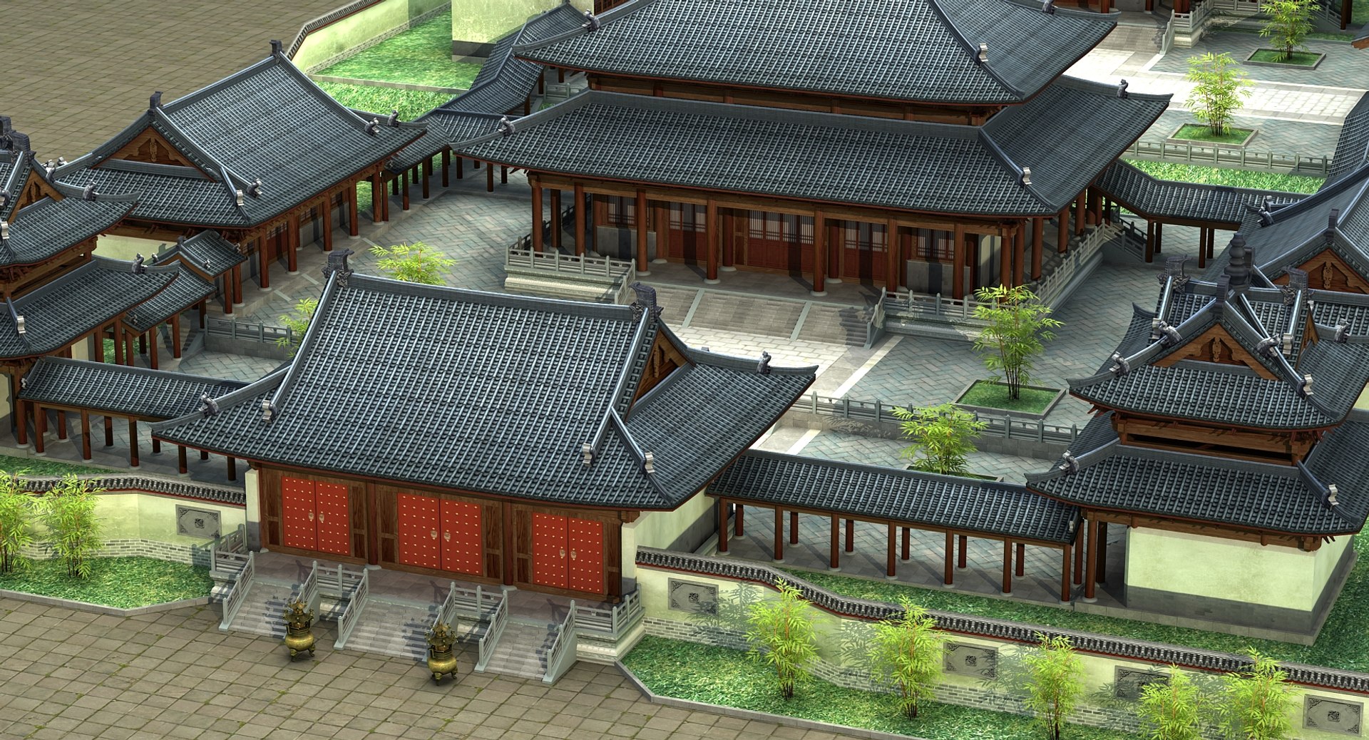 Ancient Chinese Building Model - TurboSquid 1447732