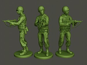 3D american soldier ww2 shooting