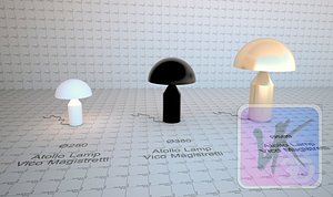 vico magistretti atollo lamp 3d 3ds