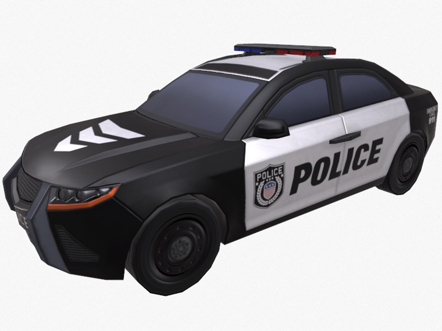 Car Police 3D Model - TurboSquid 1368947