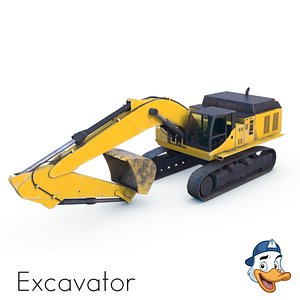 3D excavator unreal engine model