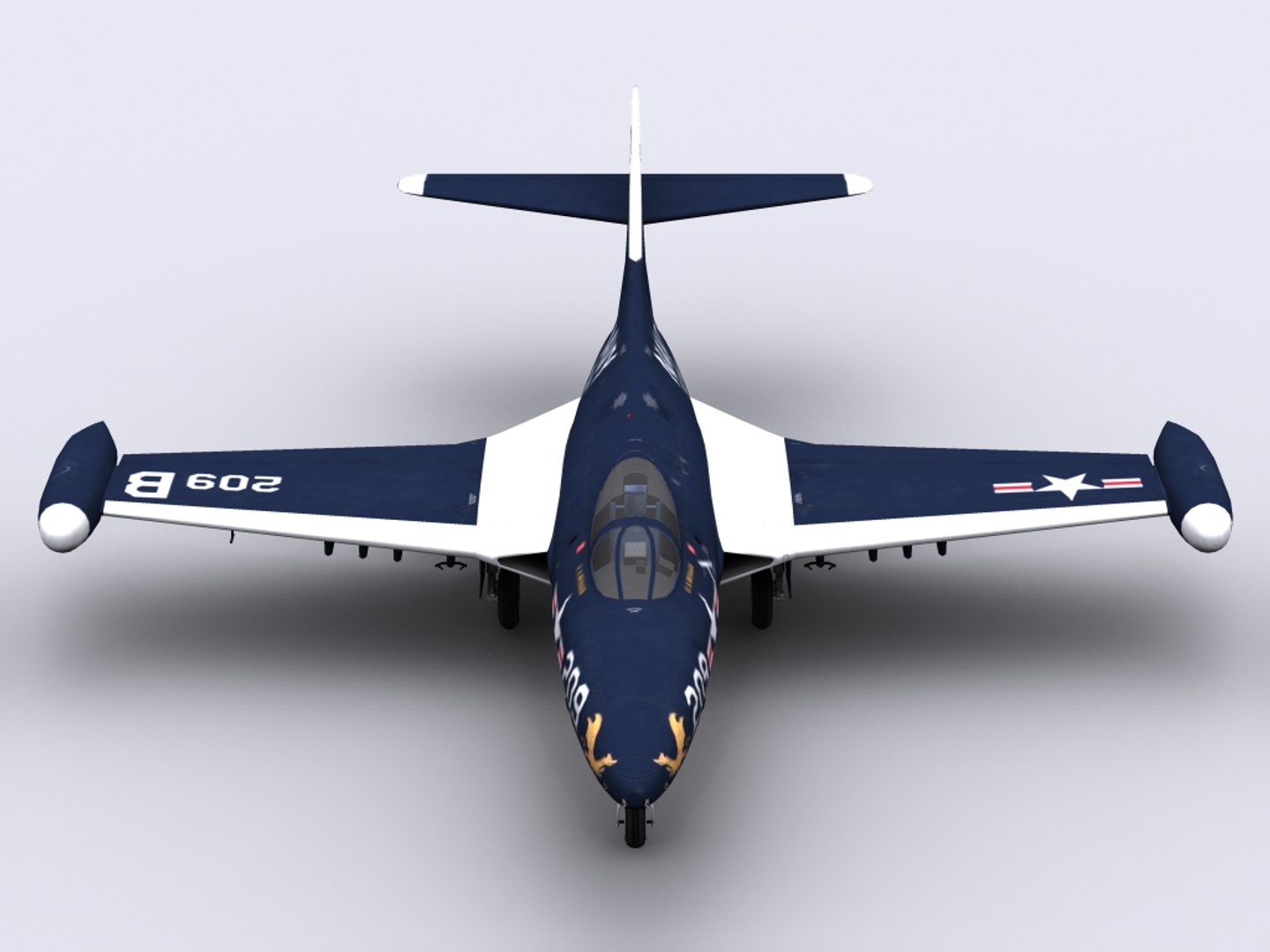 3d F9f Fighter Panther