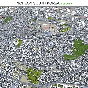 3D Incheon South Korea model